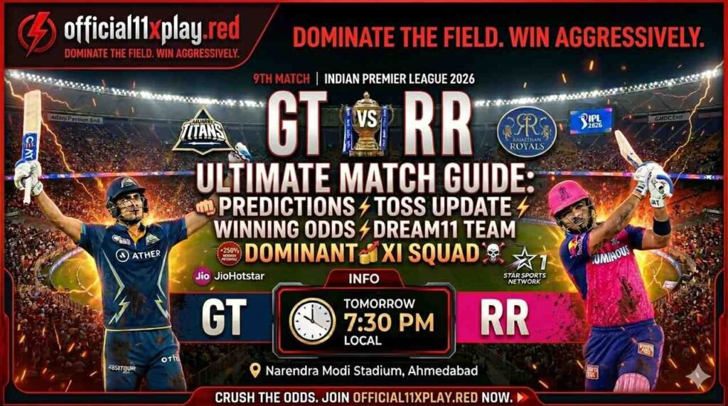 GT vs RR prediction IPL 2026 match 9