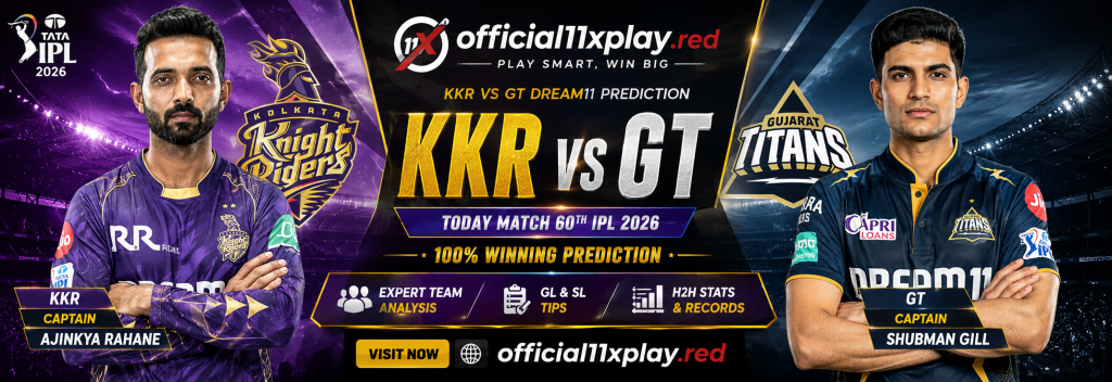KKR vs GT Dream11 Prediction Today Match 60th IPL 2026