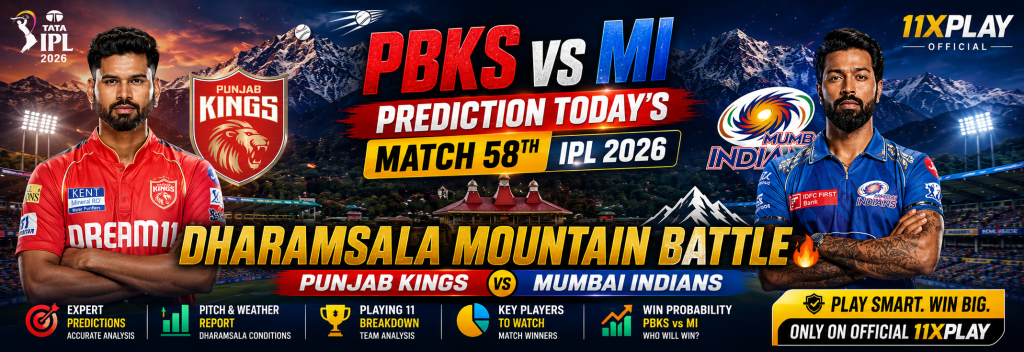PBKS vs MI Prediction Today's Match 58th IPL 2026