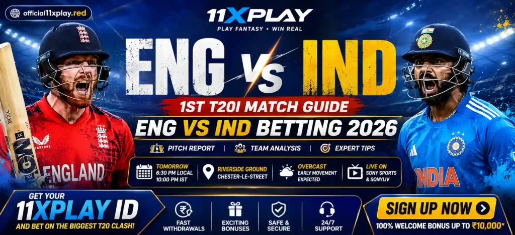 England vs India t20 1st match by 11xplay.red
