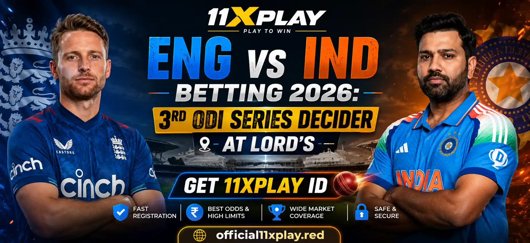 ENG vs IND 3rd ODI Match Banner by Official11xplay.red
