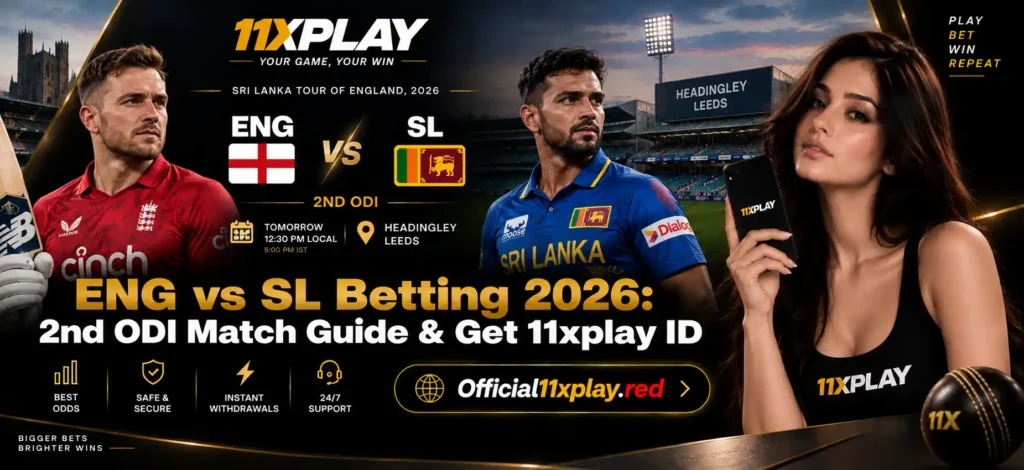 ENG vs SL Betting 2026 2nd ODI Match Guide Banner by Official11xplay.red