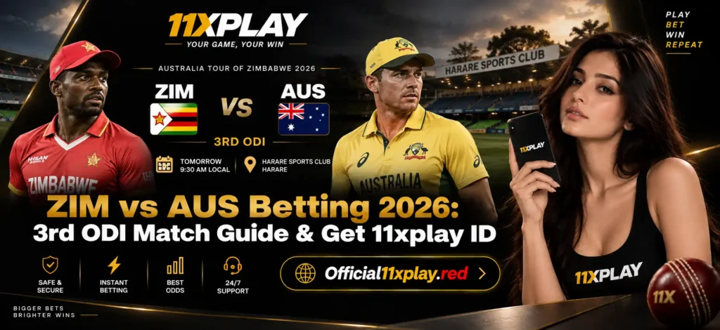 ZIM vs AUS 3rd ODI Match Guide Banner by official11xplay.red