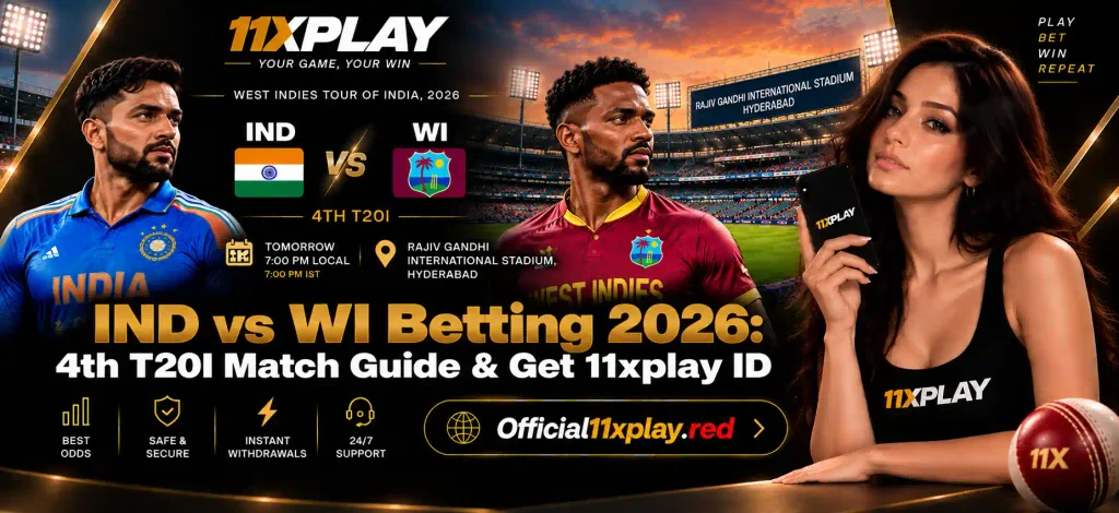 IND vs WI 4th T20 Match guide banner by official11xplay.red