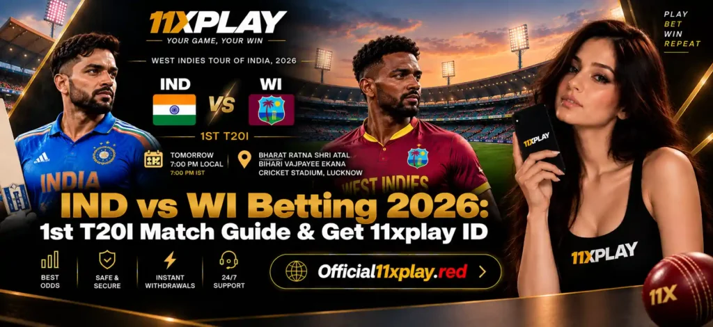 IND vs WI Betting 2025 1st T20 Match Guide banner y official11xplay.red